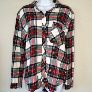 BDG Button Down Plaid Flannel Shirt